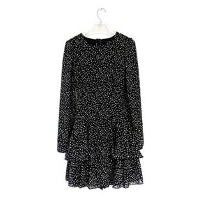 NWT Black floral dress - S